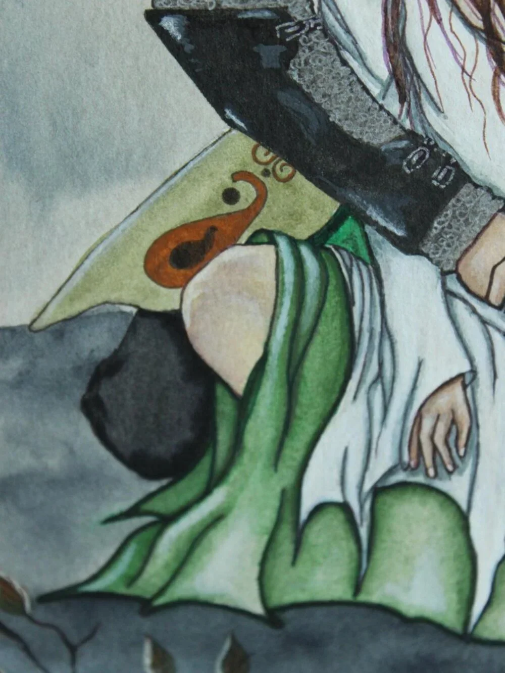 Original Artwork, 15"x12" Acrylic Painting, "Unexpected", Fairy and Knight Roman - Picture 7 of 10